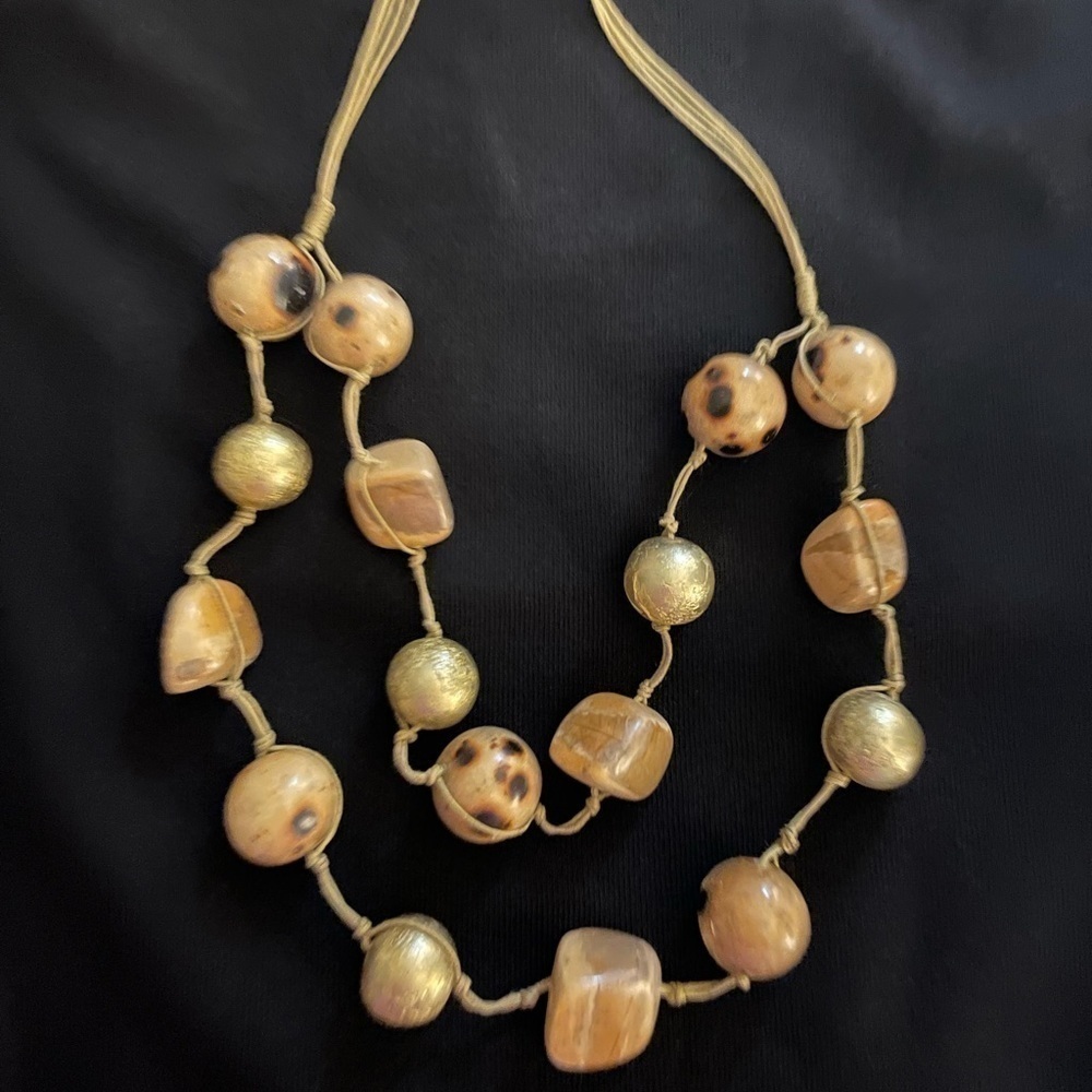 Double vintage statement necklace